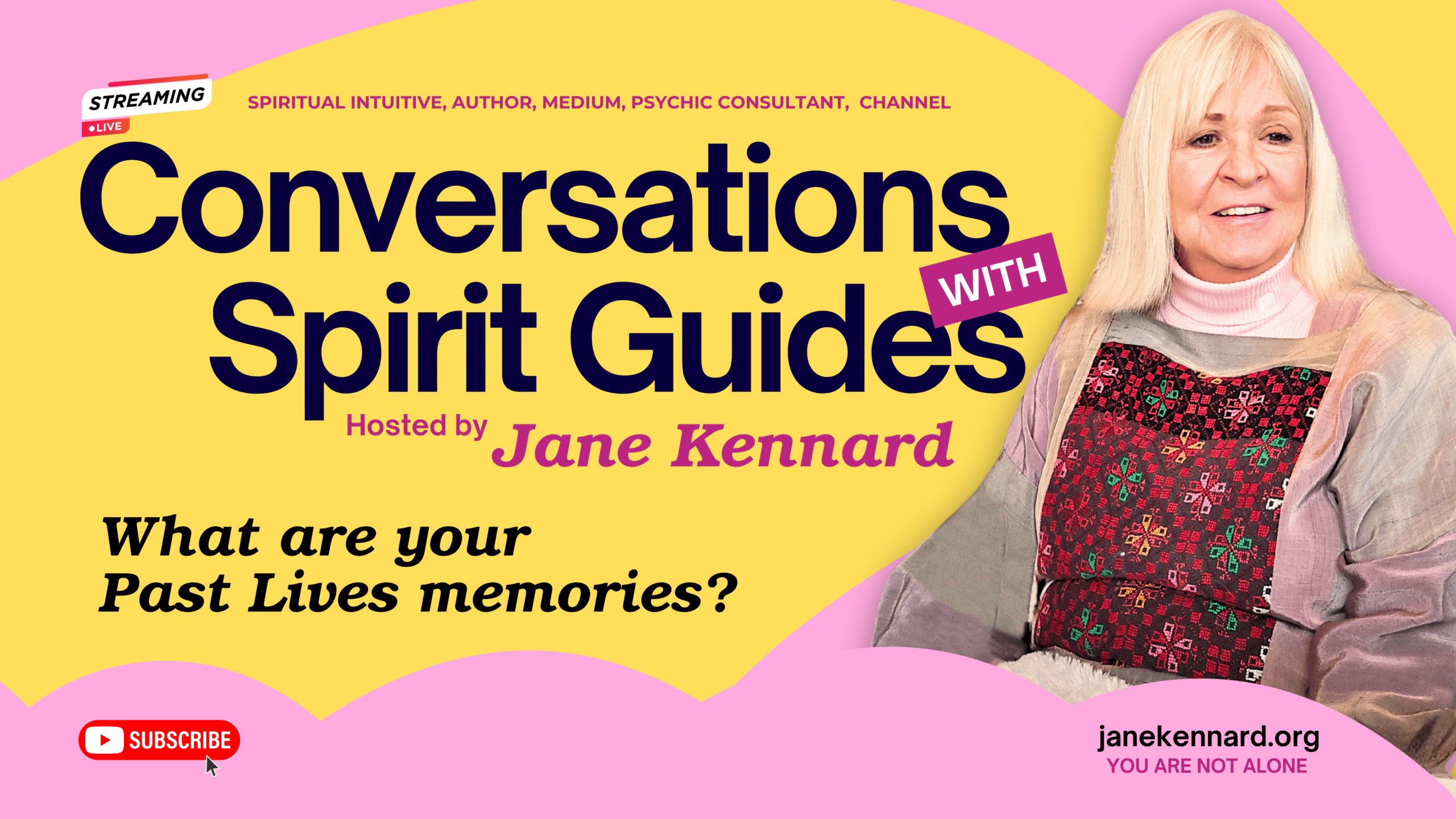 Watch Video Replay - What are your Past Lives memories? LIVE STREAM: Jane Kennard - Psychic, Medium, Channel, Author